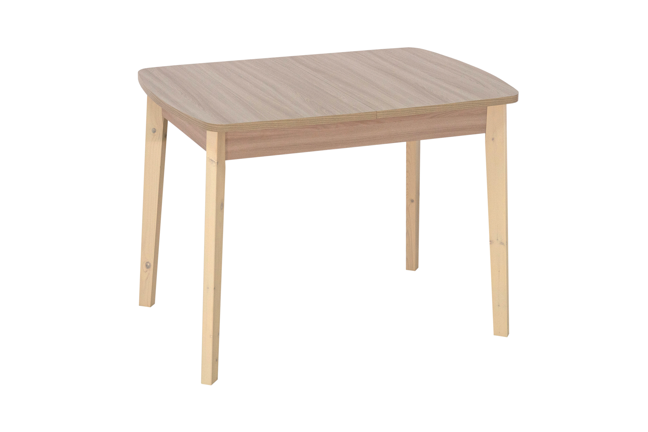 Стол раздвижной с овальной крышкой выбеленная береза / шимо светлый