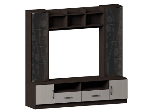 Гостиная Маргарет №15 Центральная Часть Венге/Белфорт (Ш-2000 мм x В-1944 мм x Г-520 мм)