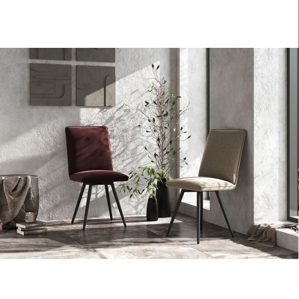 Комплект стульев Детройд (2 шт), графит велюр серый