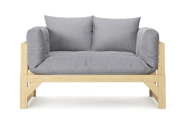 Диван кушетка Амбер рогожка светло-серая